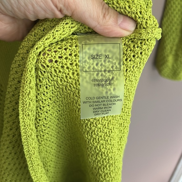 Mucri NWT Deep Scoop Neck Knitted Maxi Dress Stretch In Fig Leaf Size XL - Picture 14 of 16